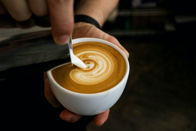 Pouring latte art to craft the perfect latte